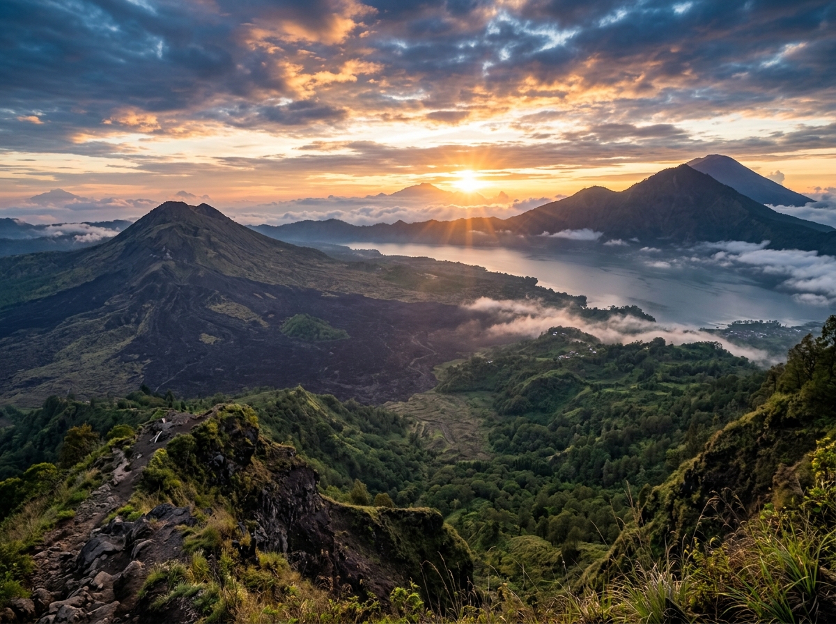 Kintamani Volcano Trekking & Toya Bungkah Hot Spring